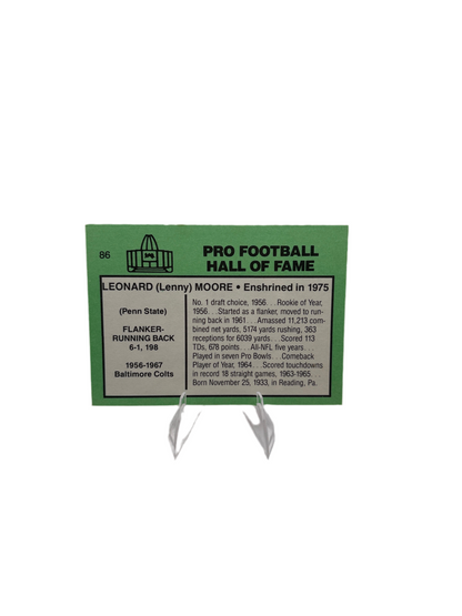 Football Immortals Leonard (Lenny) Moore