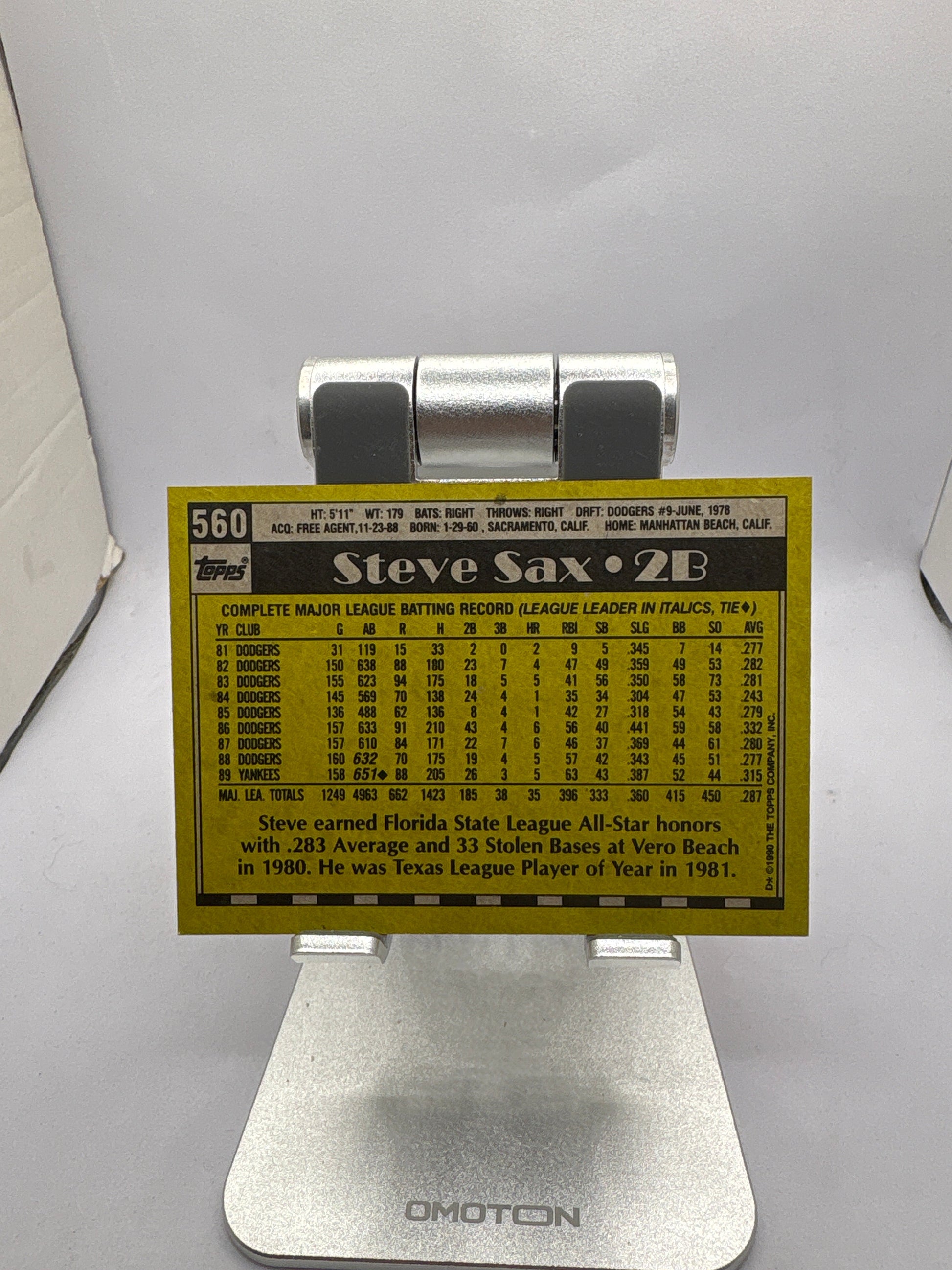 Topps Steve Sax