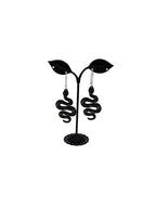 Celestial Black Snake Earrings