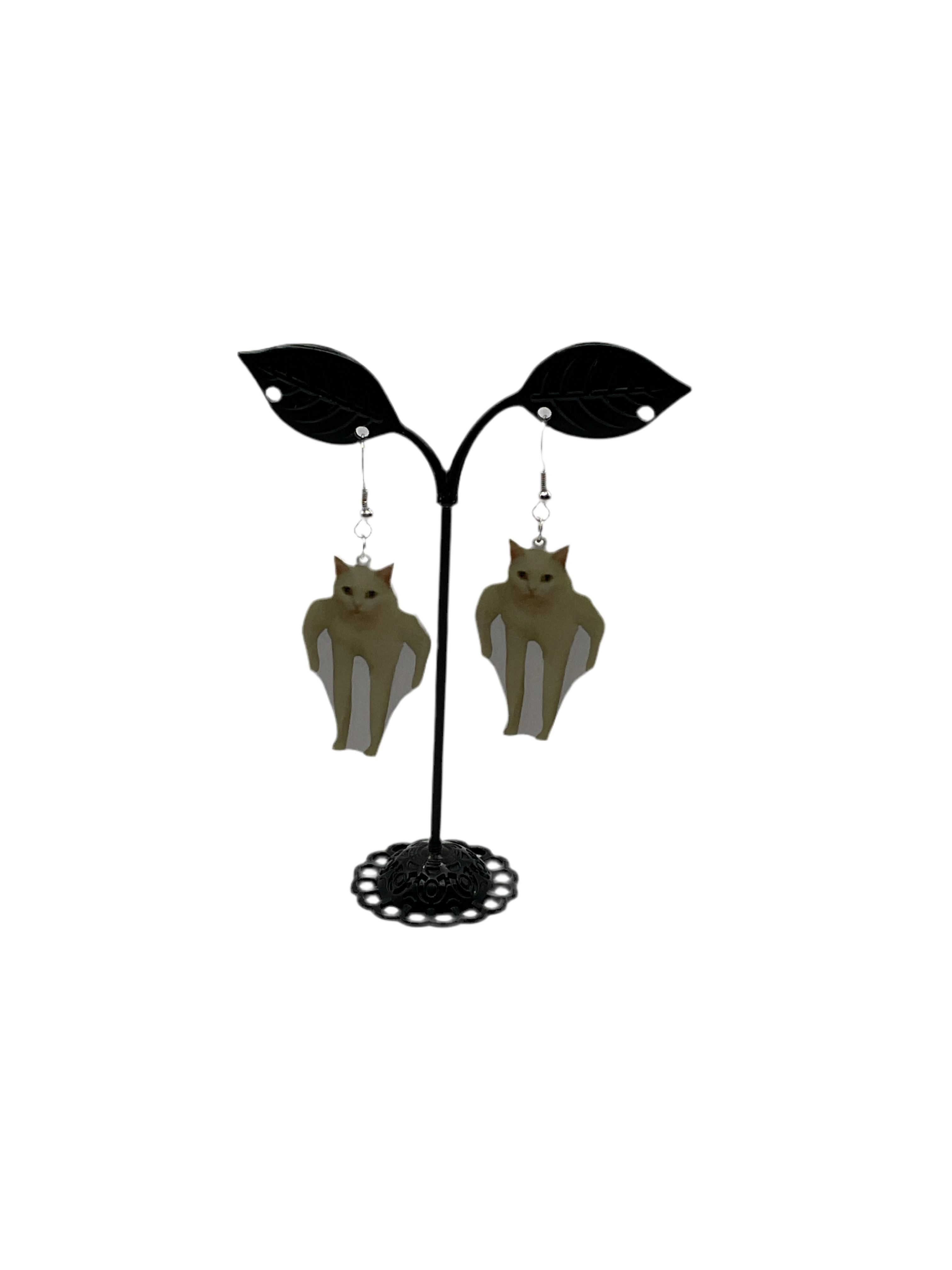 Standing cat meme earrings