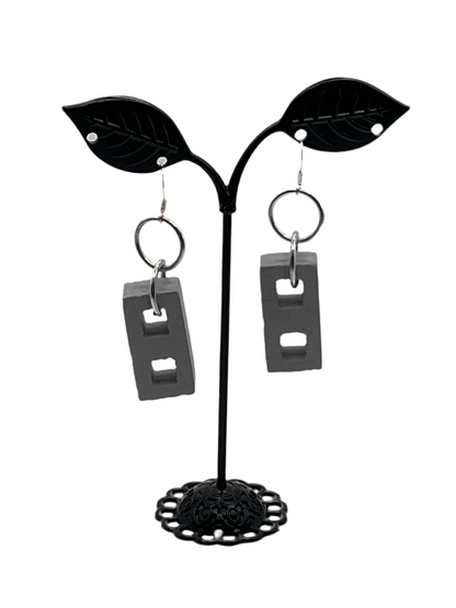 Cinder block earrings