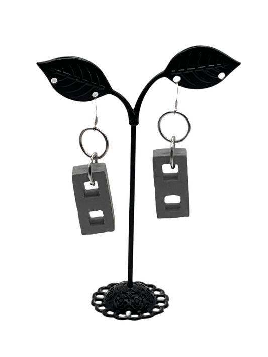 Cinder block earrings