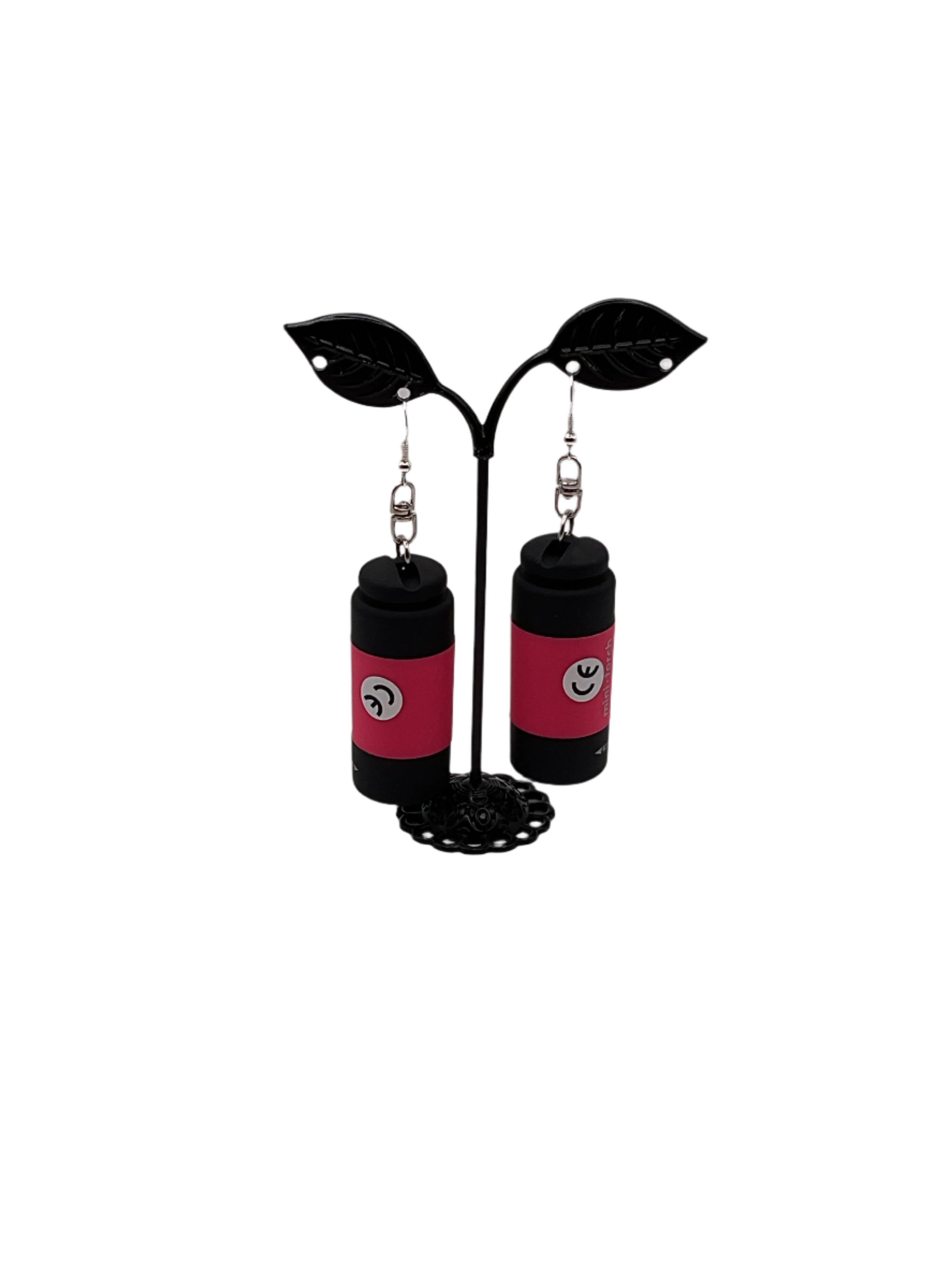 Led flash light earrings