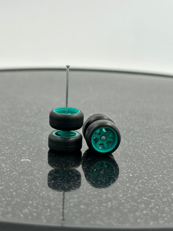 Rubber Wheels for Diecast Scale 1/64