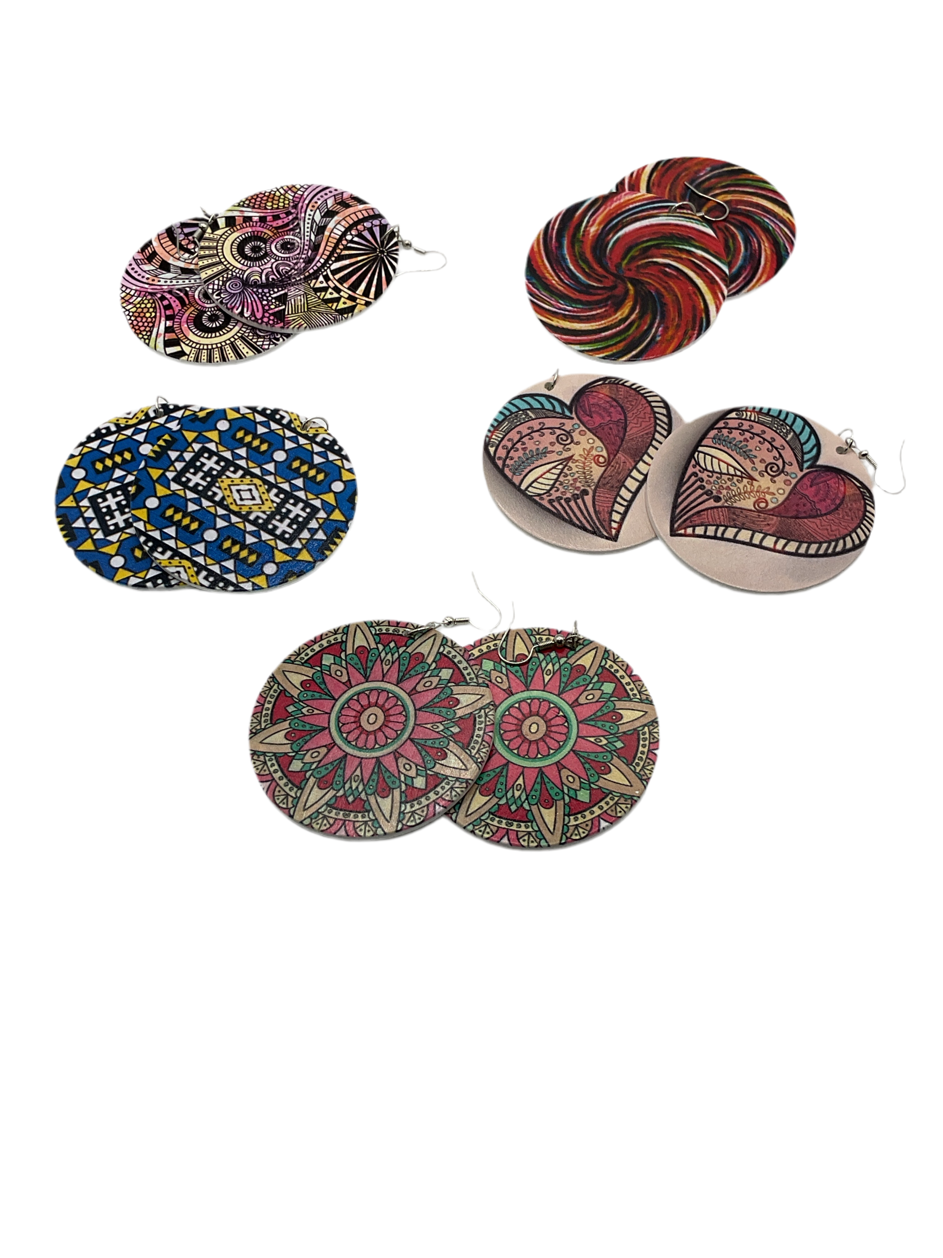 Colorful circle earrings Main image