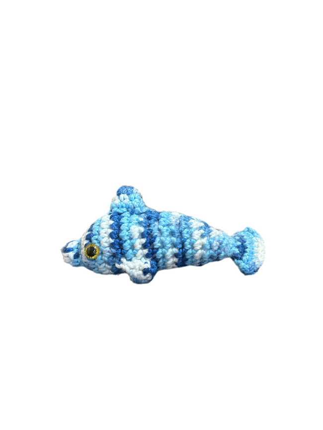 Hand Crocheted Dolphin Stuffed Animal Hover Image
