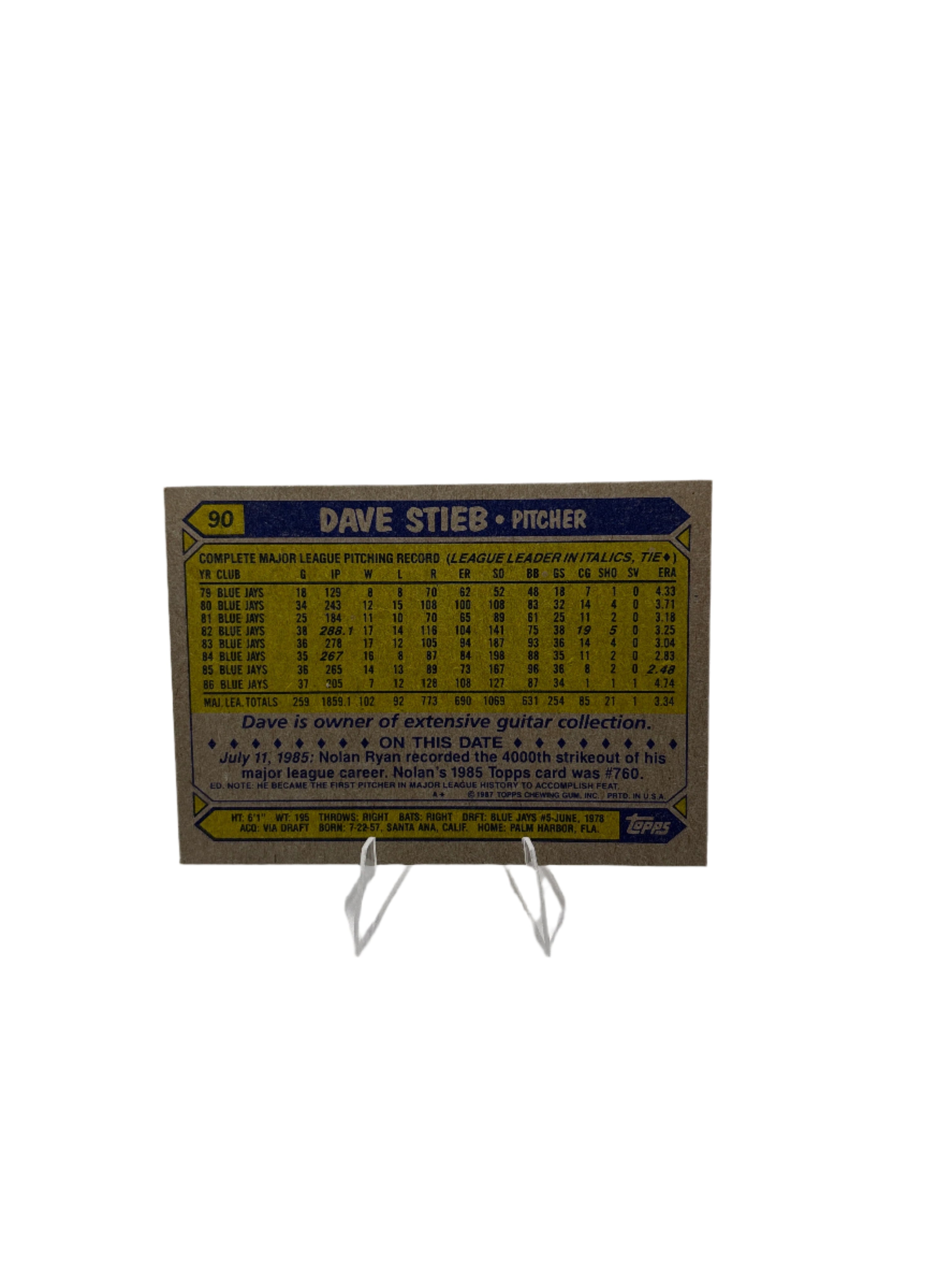 Topps Dave Stieb