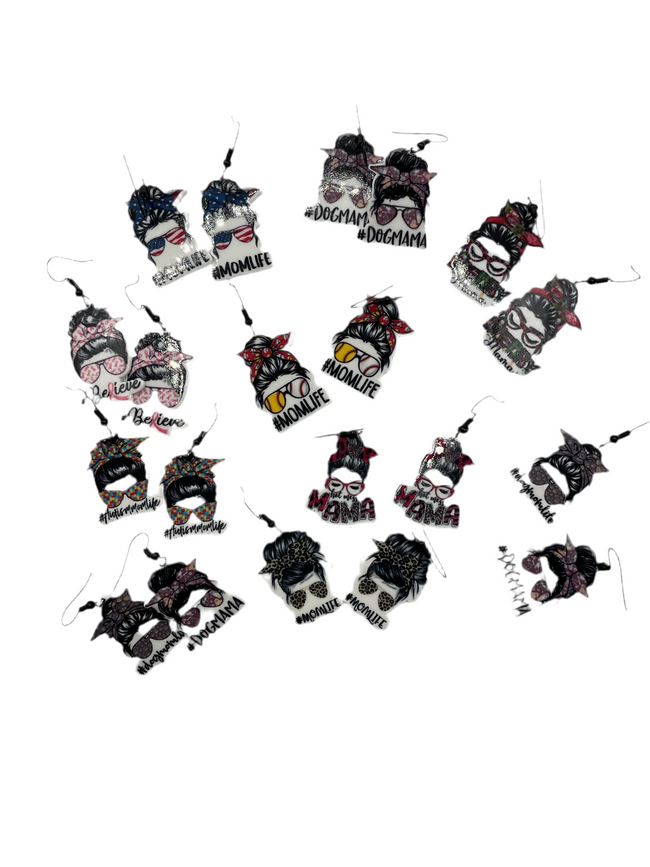 Mom Life Earrings Hover Image