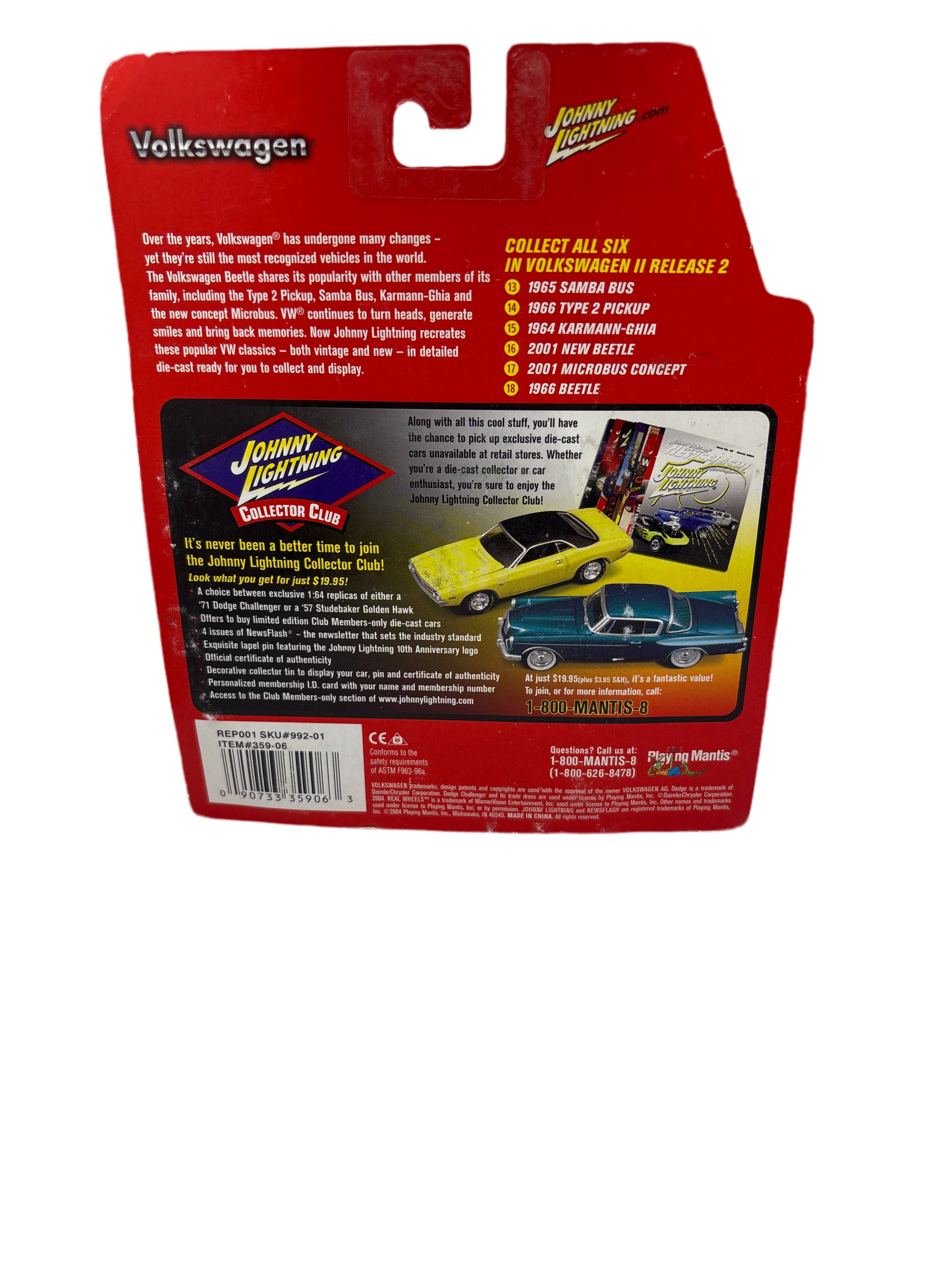 Johnny Lightning 2001 New Beetle Diecast Blue
