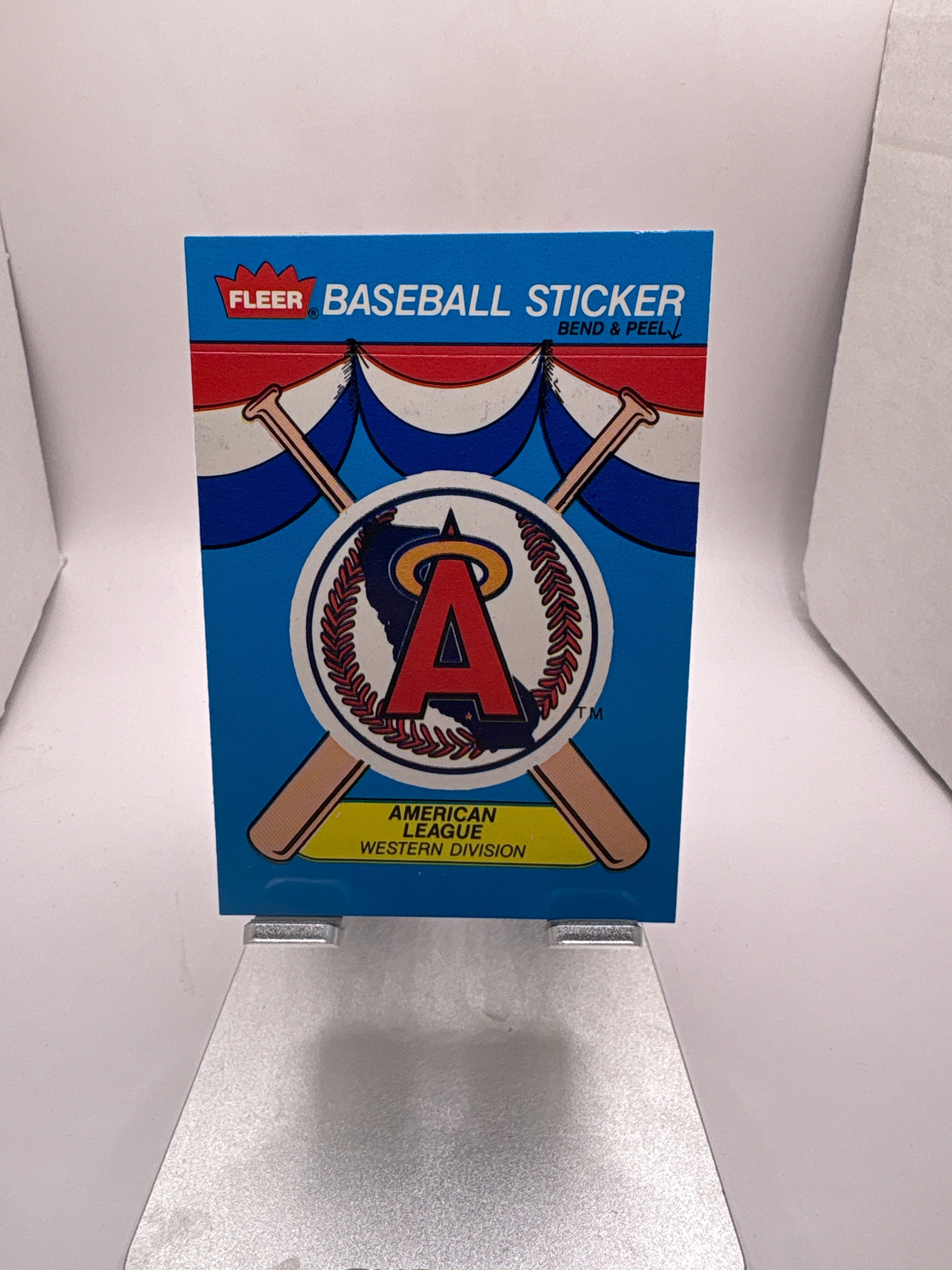Fleer California Angels Baseball Sticker Sports Card Main image