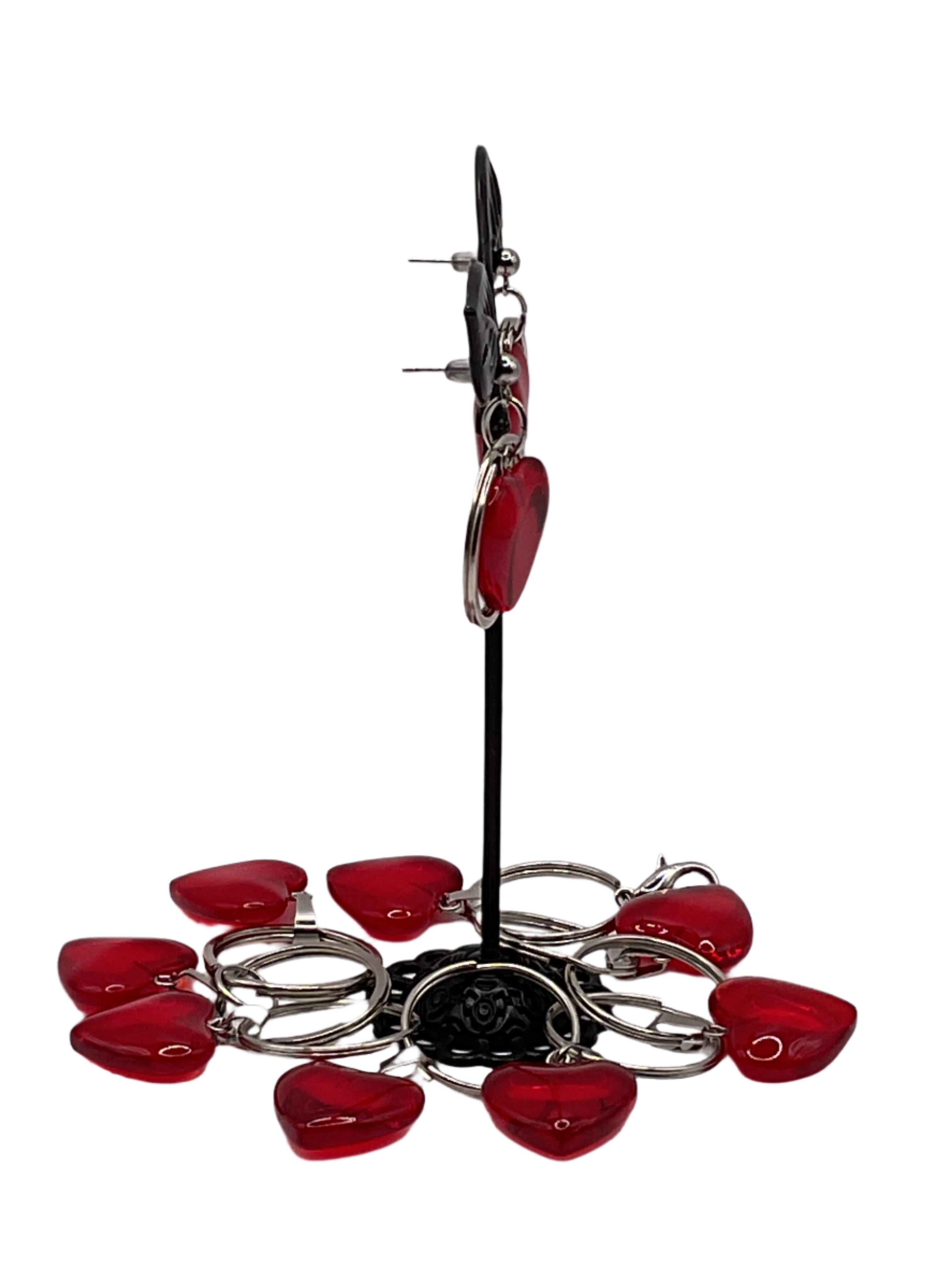 Heart Earring And Bracelet Set