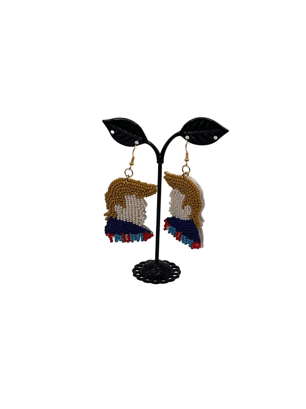 Trump beaded earrings