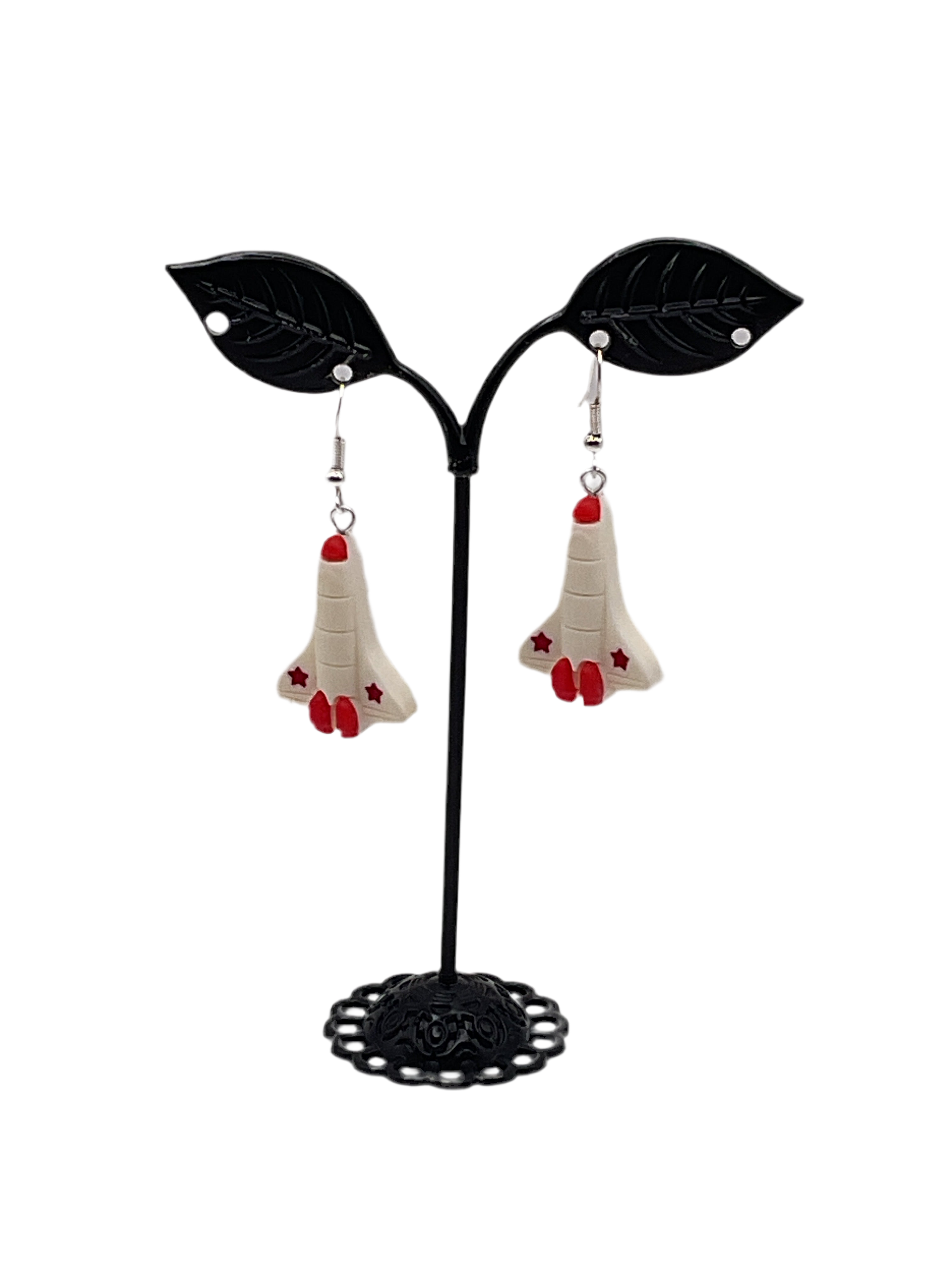 Rocket ship earrings Main image