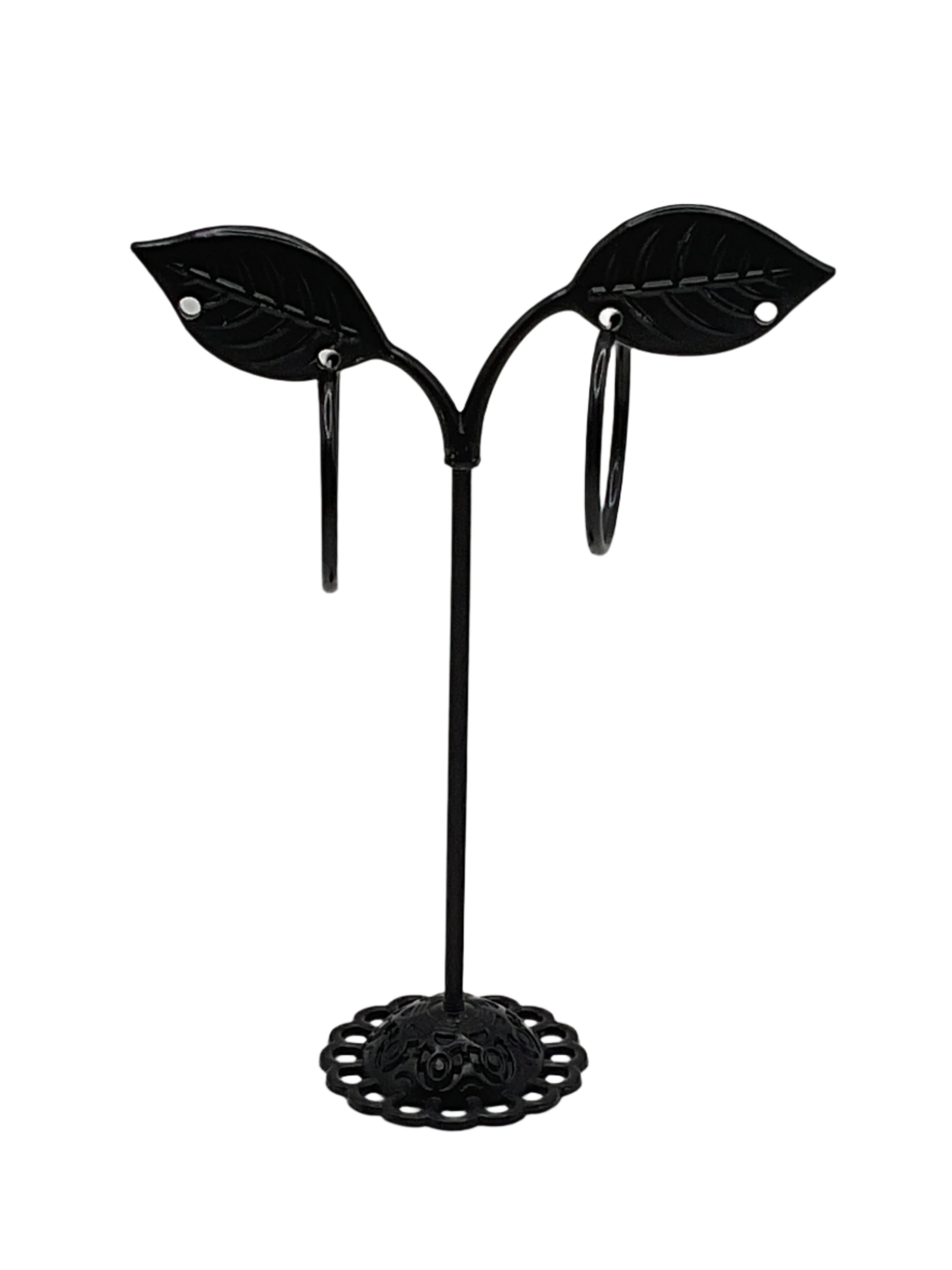 Black Hoop Earrings Main image