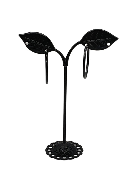 Black Hoop Earrings