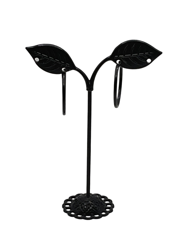Black Hoop Earrings