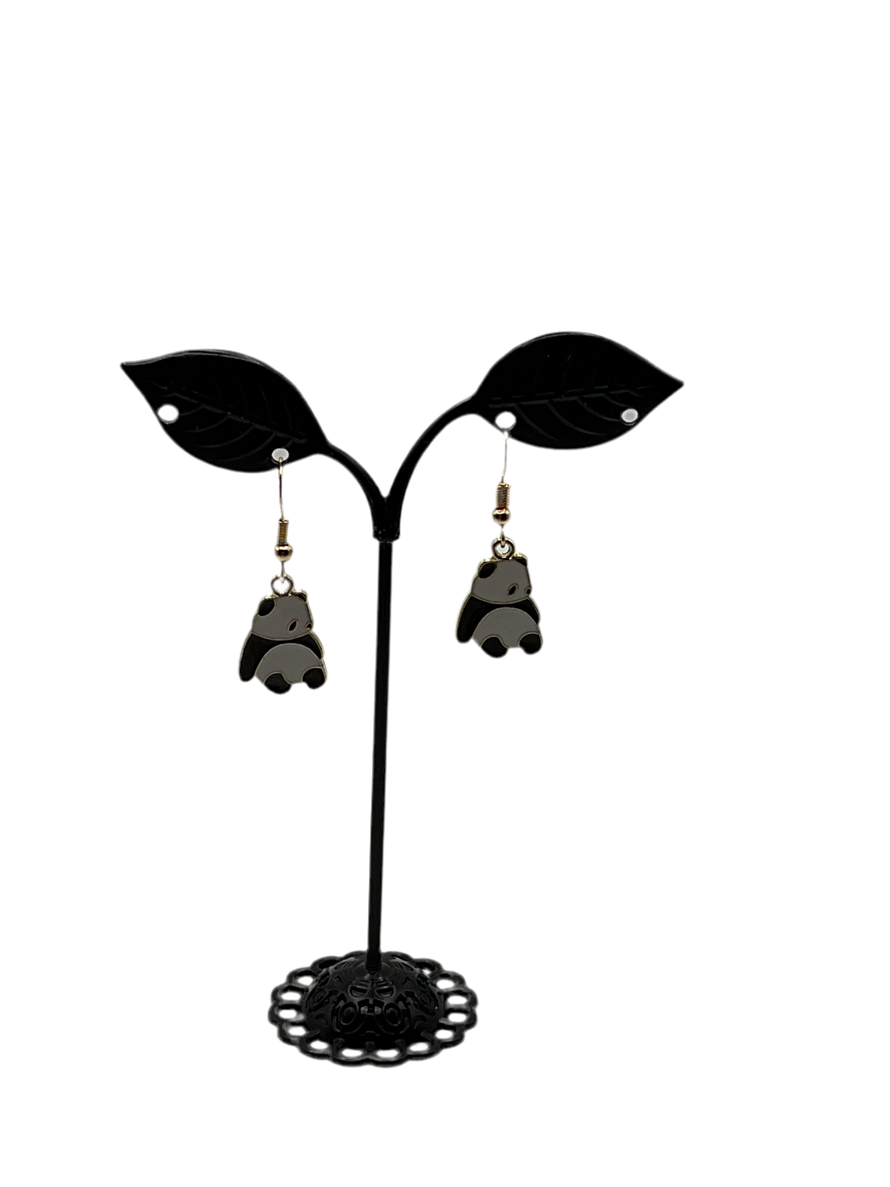 Baby panda earrings