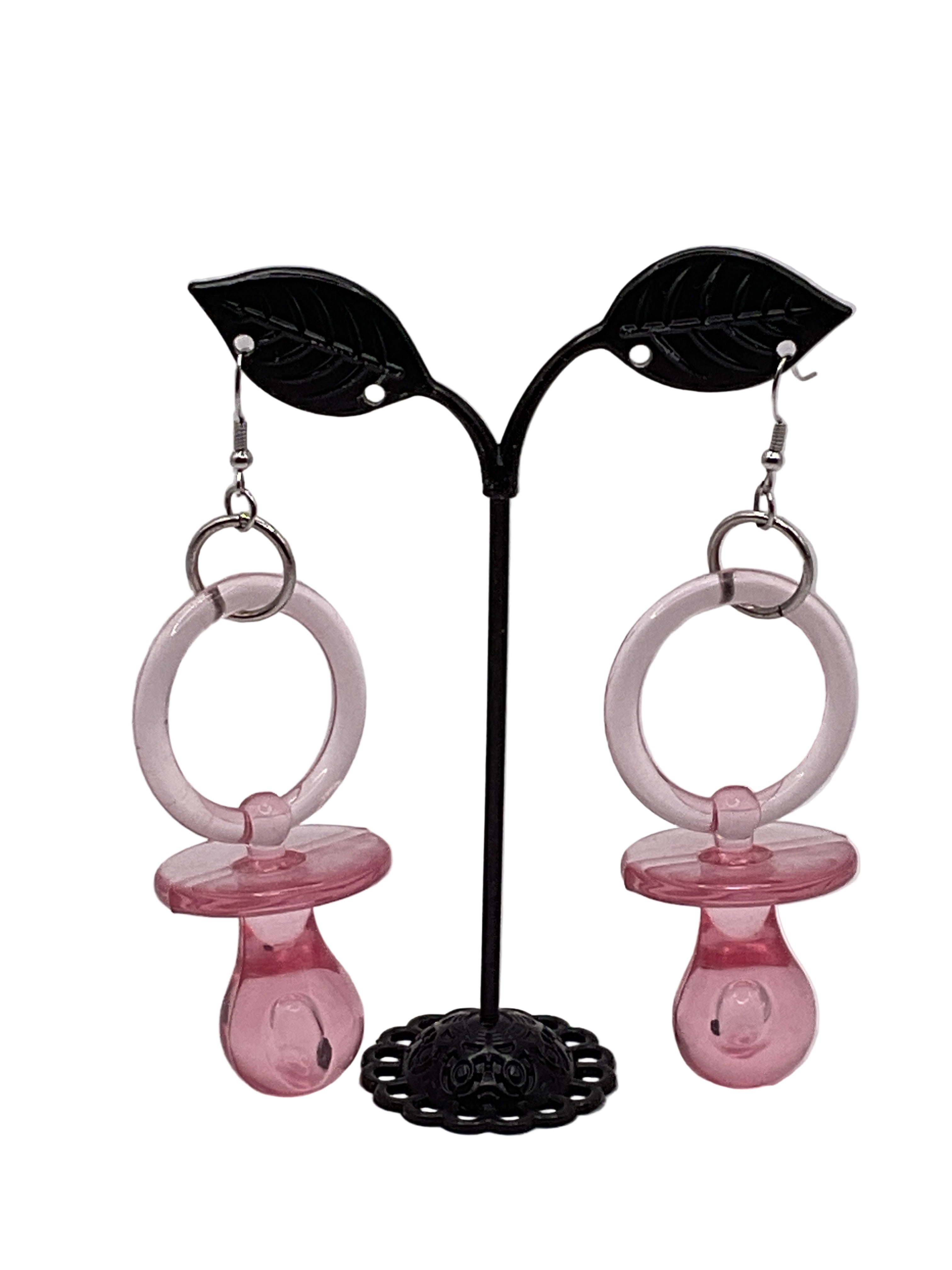 Pink Pacifier Earrings Main image