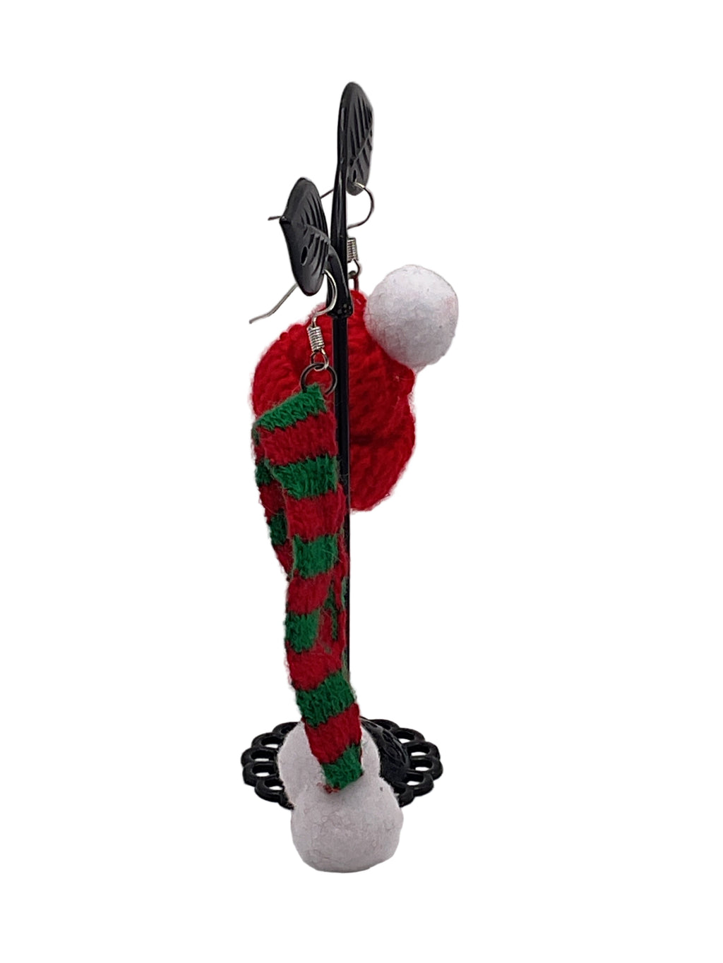 Scarf and hat earrings