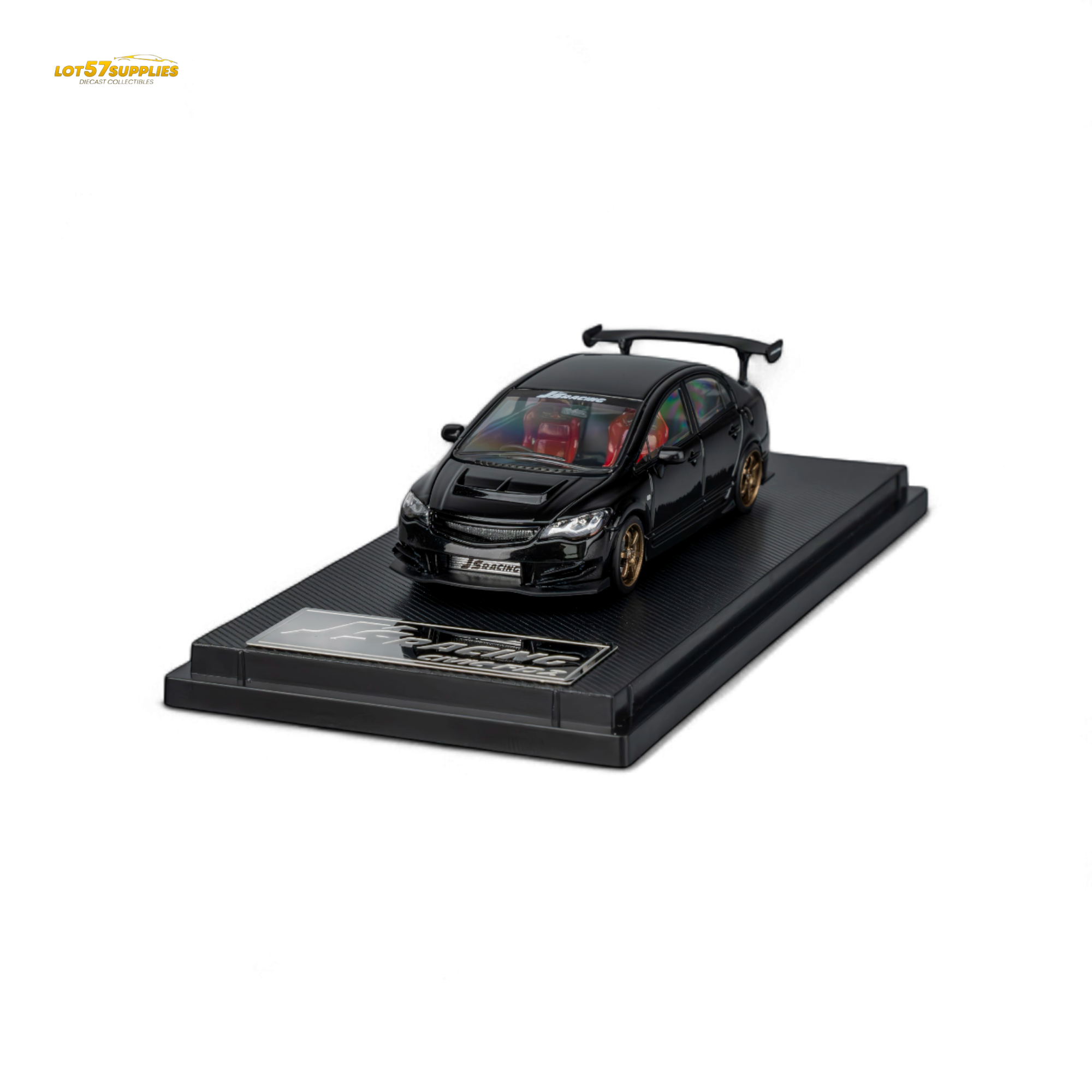 (Pre-Order) Microturbo Custom FD2 J'S Racing - Metallic Black 1:64