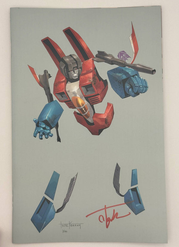[Signed by Tyler Kirkham] Transformers #18 Unknown Comic Tyler Kirkham Negative Space Virgin Var [IN STOCK] - Collectors World Toys