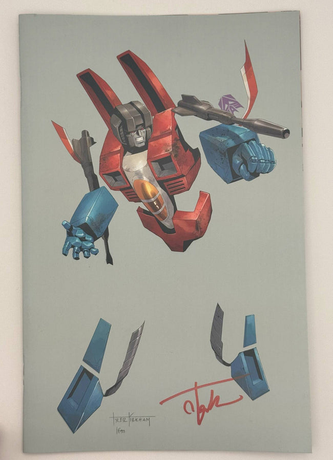 [Signed by Tyler Kirkham] Transformers #18 Unknown Comic Tyler Kirkham Negative Space Virgin Var [IN STOCK] - Collectors World Toys Hover Image