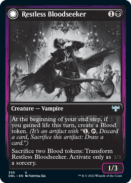 Restless Bloodseeker // Bloodsoaked Reveler (DBL-395) - Innistrad: Double Feature: (Double Faced Transform)