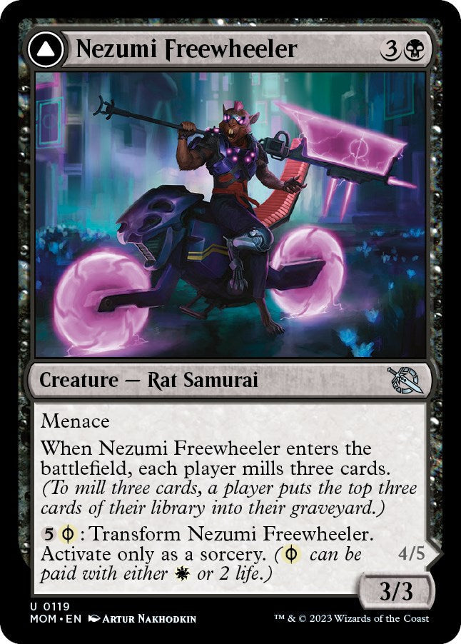 Nezumi Freewheeler // Hideous Fleshwheeler (MOM-119) - March of the Machine