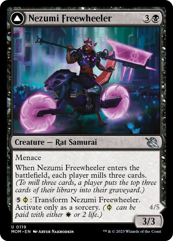 Nezumi Freewheeler // Hideous Fleshwheeler (MOM-119) - March of the Machine
