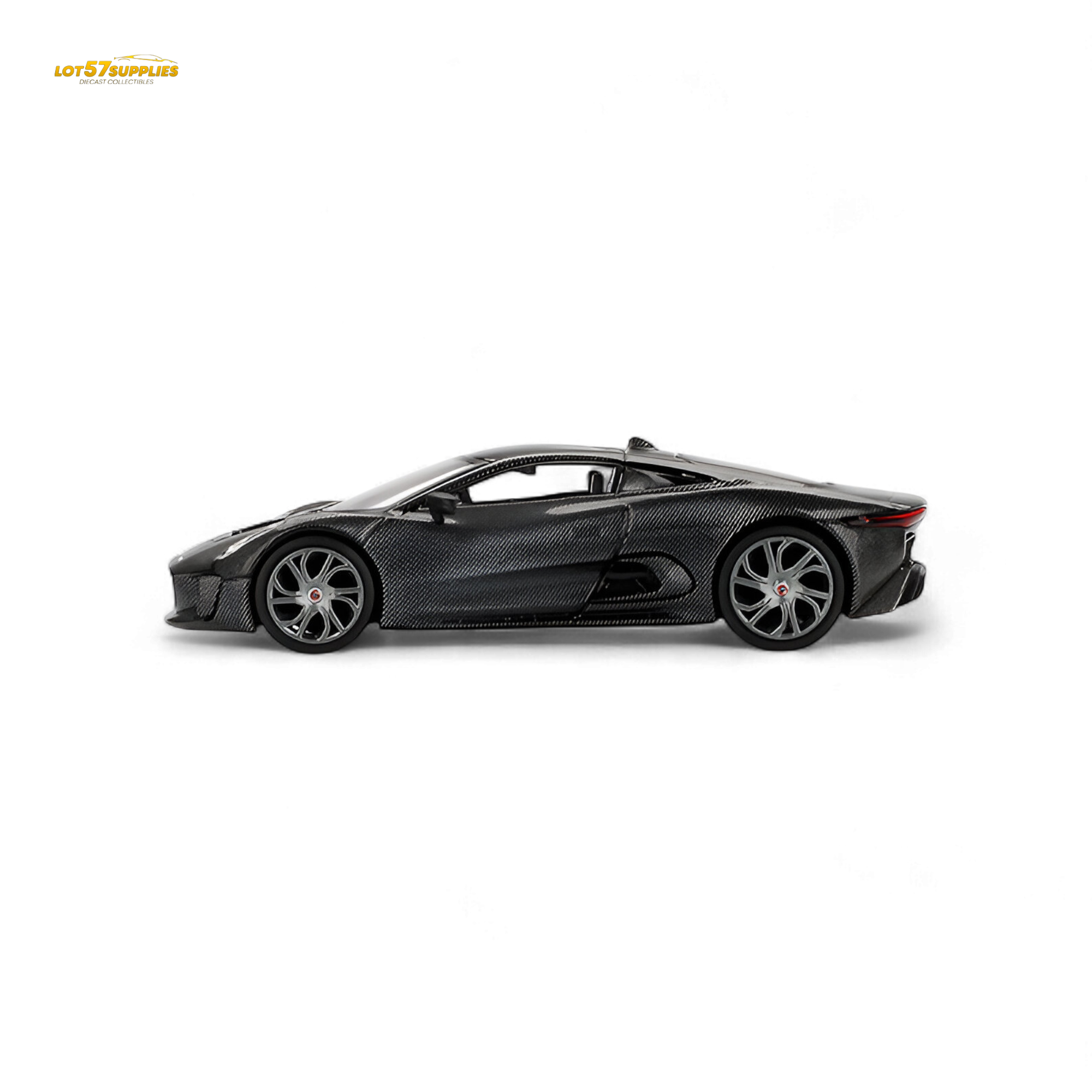 Mini-GT Jaguar C-X75 Test Car - Carbon Fiber #997 1:64 MGT00997