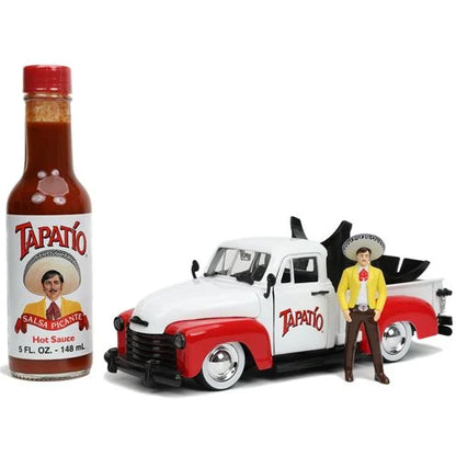 Diecast 1953 Chevy Pickup with Tapatio Bottle Holder & Figure