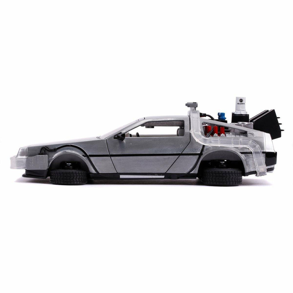 Jada Toys - Back to the Future Part II die-cast 1:24 scale "Hollywood Rides" light-up DeLorean Time Machine