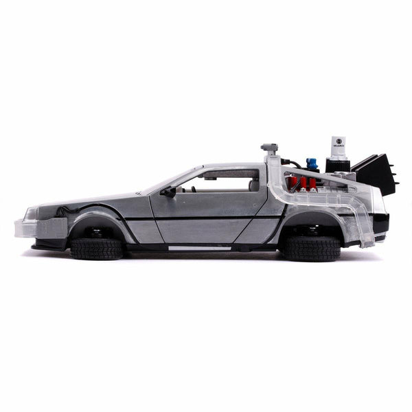 Jada Toys - Back to the Future Part II die-cast 1:24 scale "Hollywood Rides" light-up DeLorean Time Machine