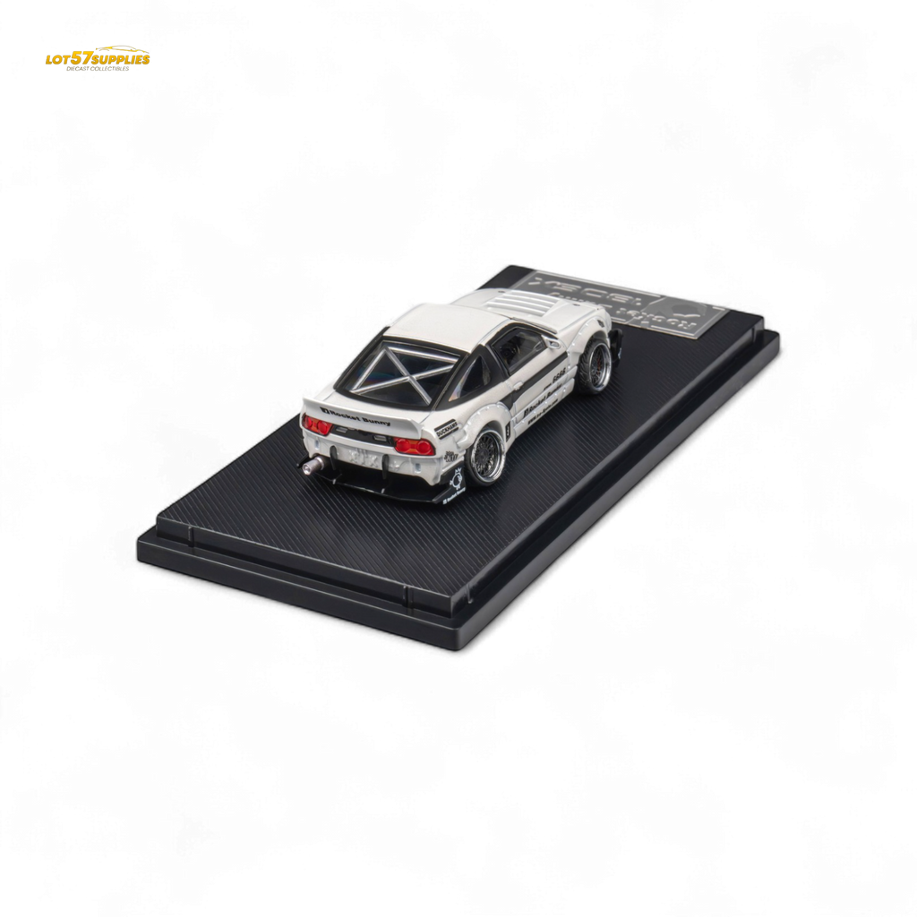 MicroTurbo Custom 180SX - Pandem Rocket Bunny White 1:64 - Collectors World Toys