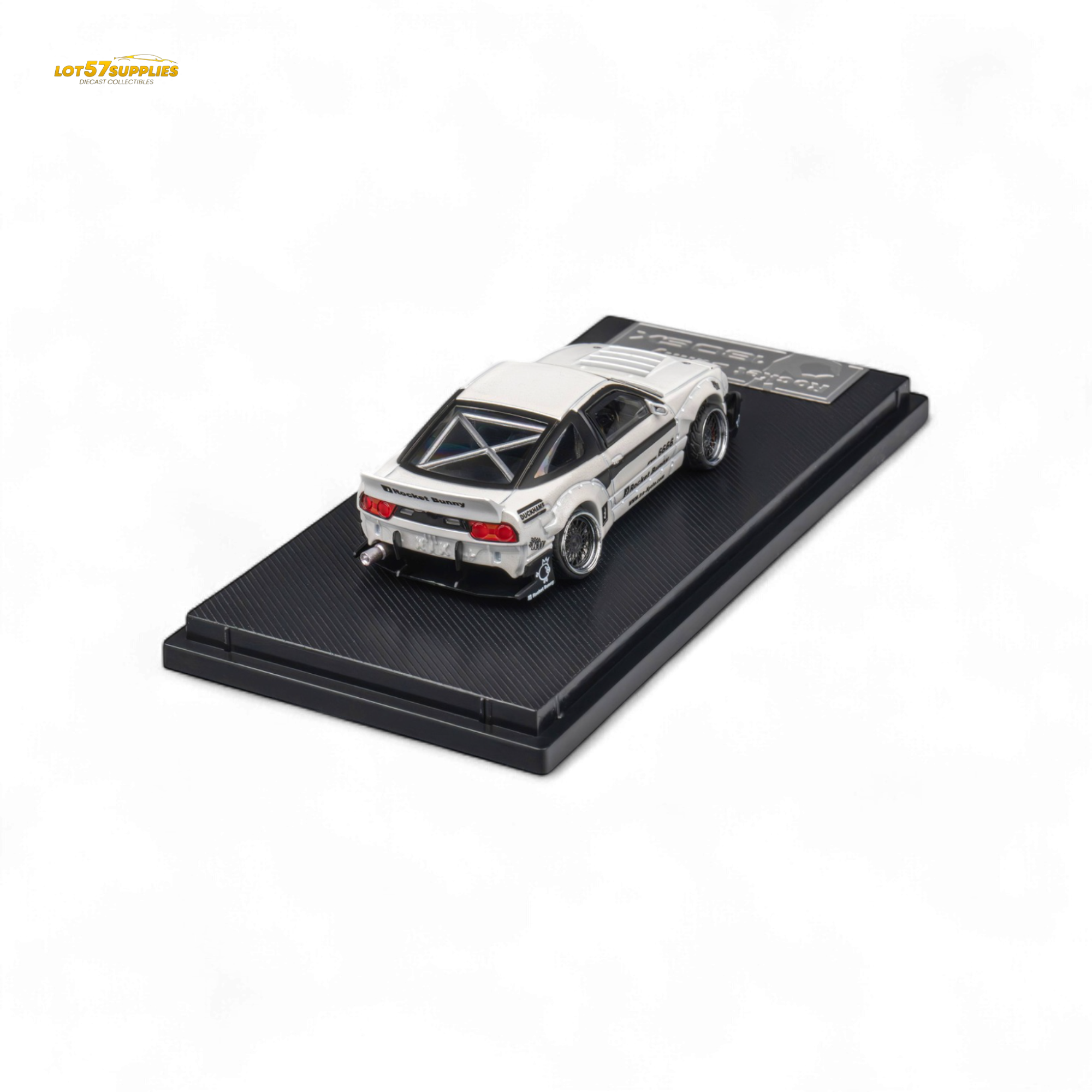 MicroTurbo Custom 180SX - Pandem Rocket Bunny White 1:64 - Collectors World Toys