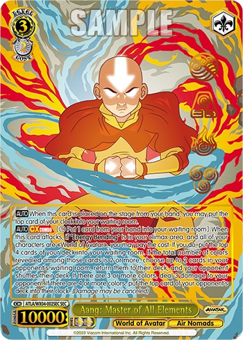 Aang: Master of All Elements (SEC) (ATLA/WX04-002SEC SEC) - Avatar: The Last Airbender