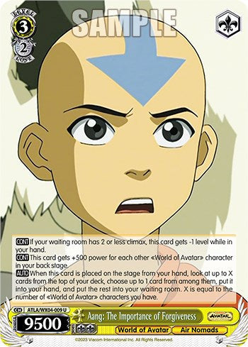 Aang: The Importance of Forgiveness (ATLA/WX04-009 U) - Avatar: The Last Airbender