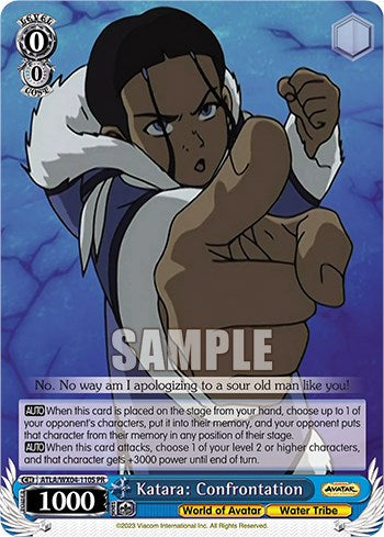 Katara: Confrontation (Foil) (ATLA/WX04-110S PR) - Avatar: The Last Airbender