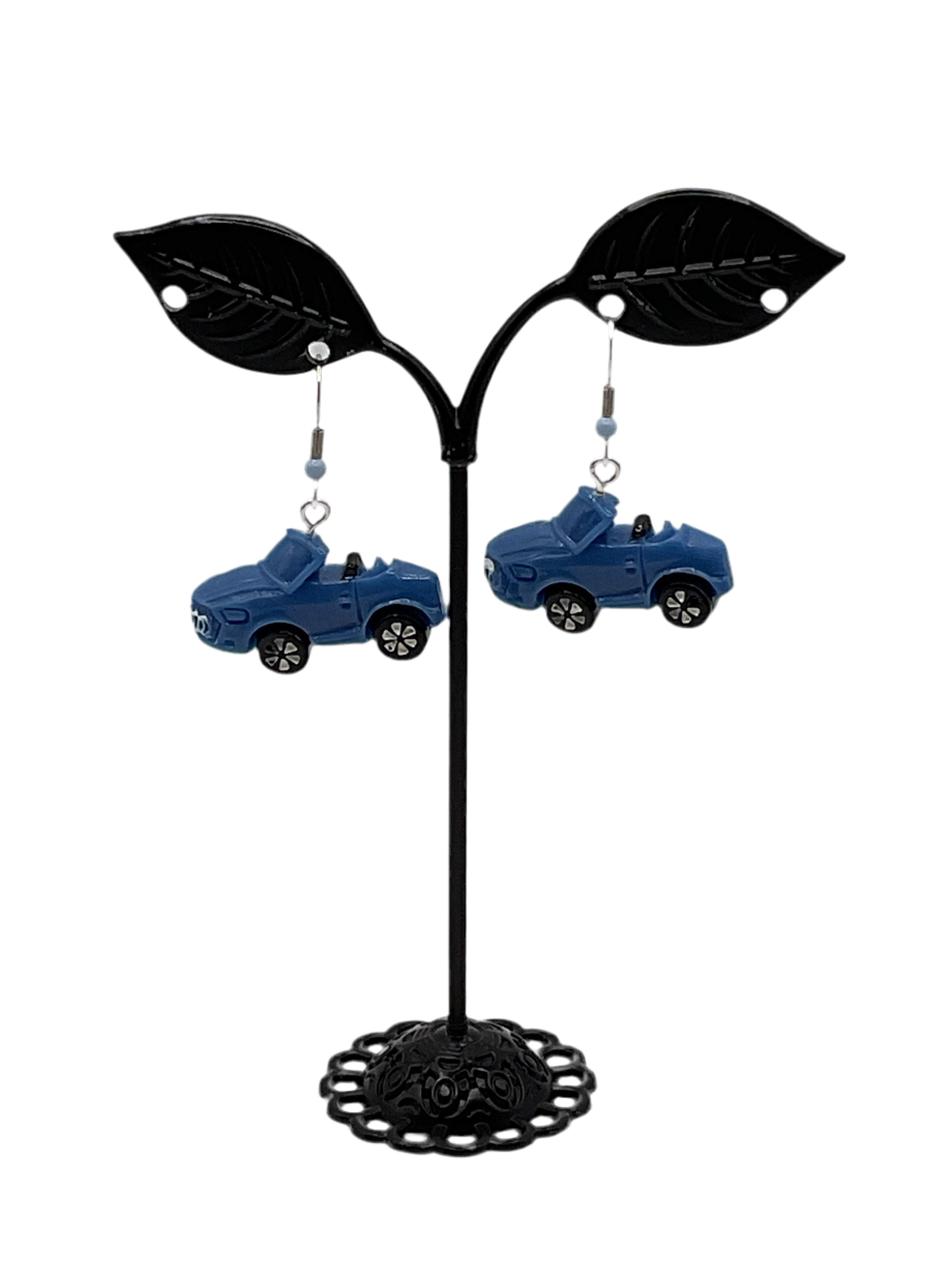 Blue Car Earrings