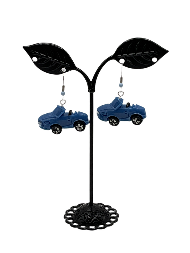 Blue Car Earrings Hover Image