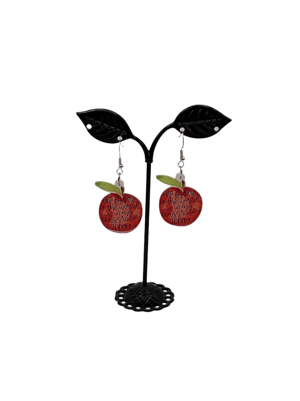 Teacher apple earrings