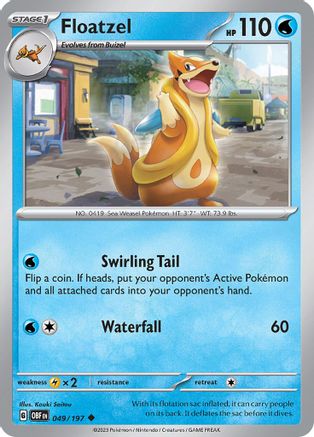 Floatzel 049/197 - SV03 Obsidian Flames