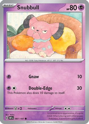 Snubbull 087/197 - SV03 Obsidian Flames