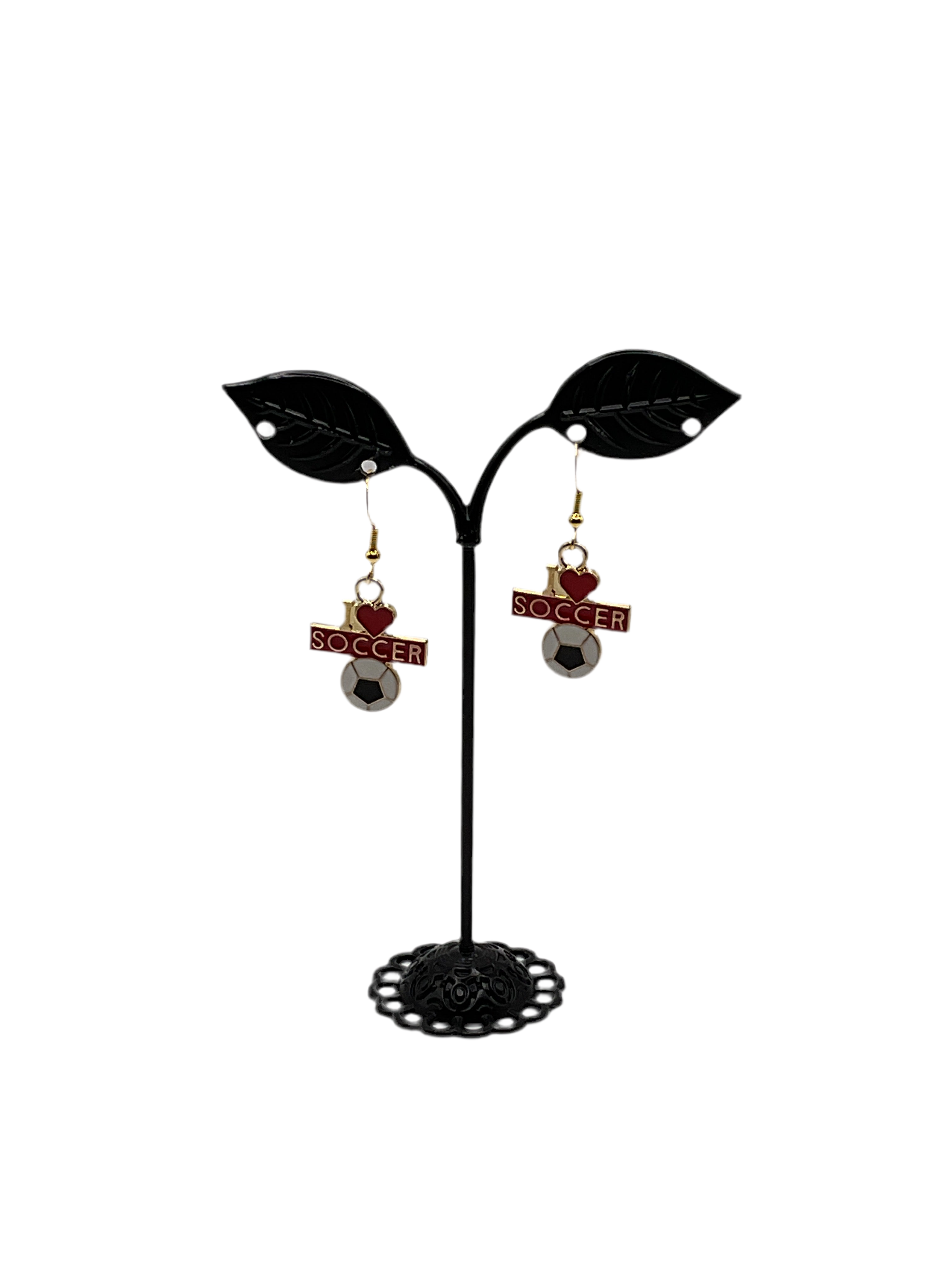 Soccer earrings