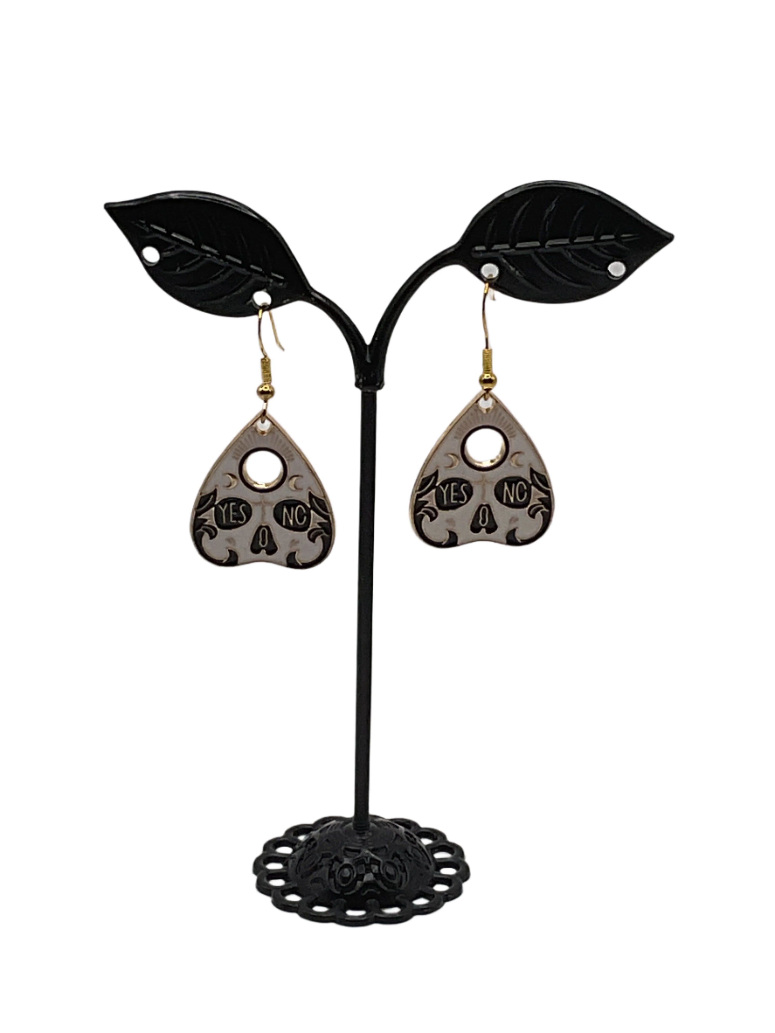 Skull Ouija Planchette Earrings Main image
