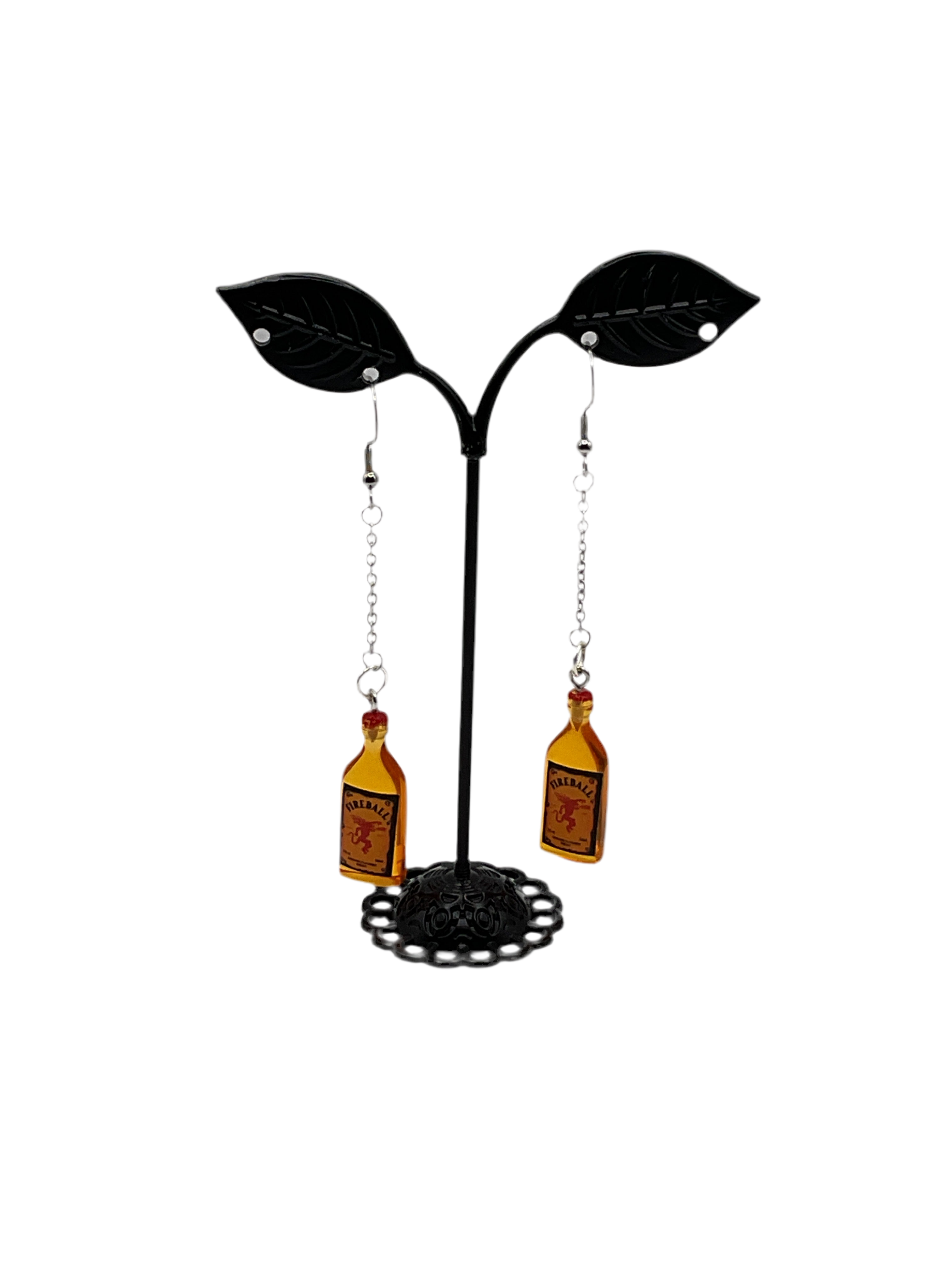Fireball whiskey drop earrings