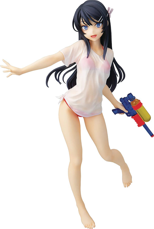 Chara-ani Rascal Does Not Dream of Bunny Girl Senpai: Mai Sakurajima (Water Gun Date Ver.) 1:7 Scale PVC Figure - Collectors World Toys Hover Image