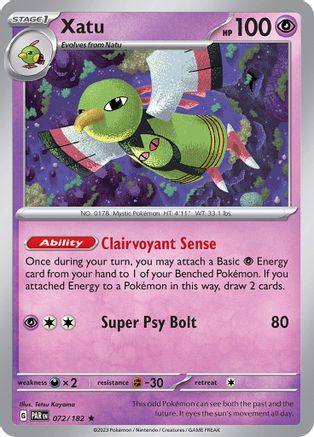 Xatu 072/182 - SV04 Paradox Rift Holofoil Main image
