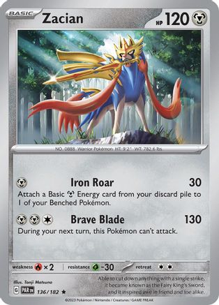 Zacian 136/182 - SV04 Paradox Rift Reverse Holofoil
