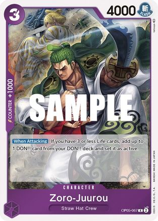 Zoro-Juurou (OP05-067) - Awakening of the New Era Foil Main image